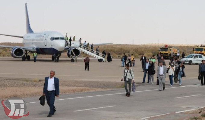 استقبال مسافران از پروازهای فرودگاه شهدای خرم‌آباد