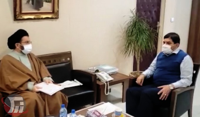 حجت الاسلام والمسلمین سید احمدرضا شاهرخی در دیدار با رئیس ستاد اجرایی فرمان امام (ره)