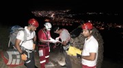 نجات گردشگر گرفتار در ارتفاعات «مخملکوه» خرم‌آباد