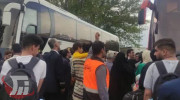 جابه‌جایی مسافران در راه مانده قطار تهران - جنوب