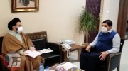 حجت الاسلام والمسلمین سید احمدرضا شاهرخی در دیدار با رئیس ستاد اجرایی فرمان امام (ره) 