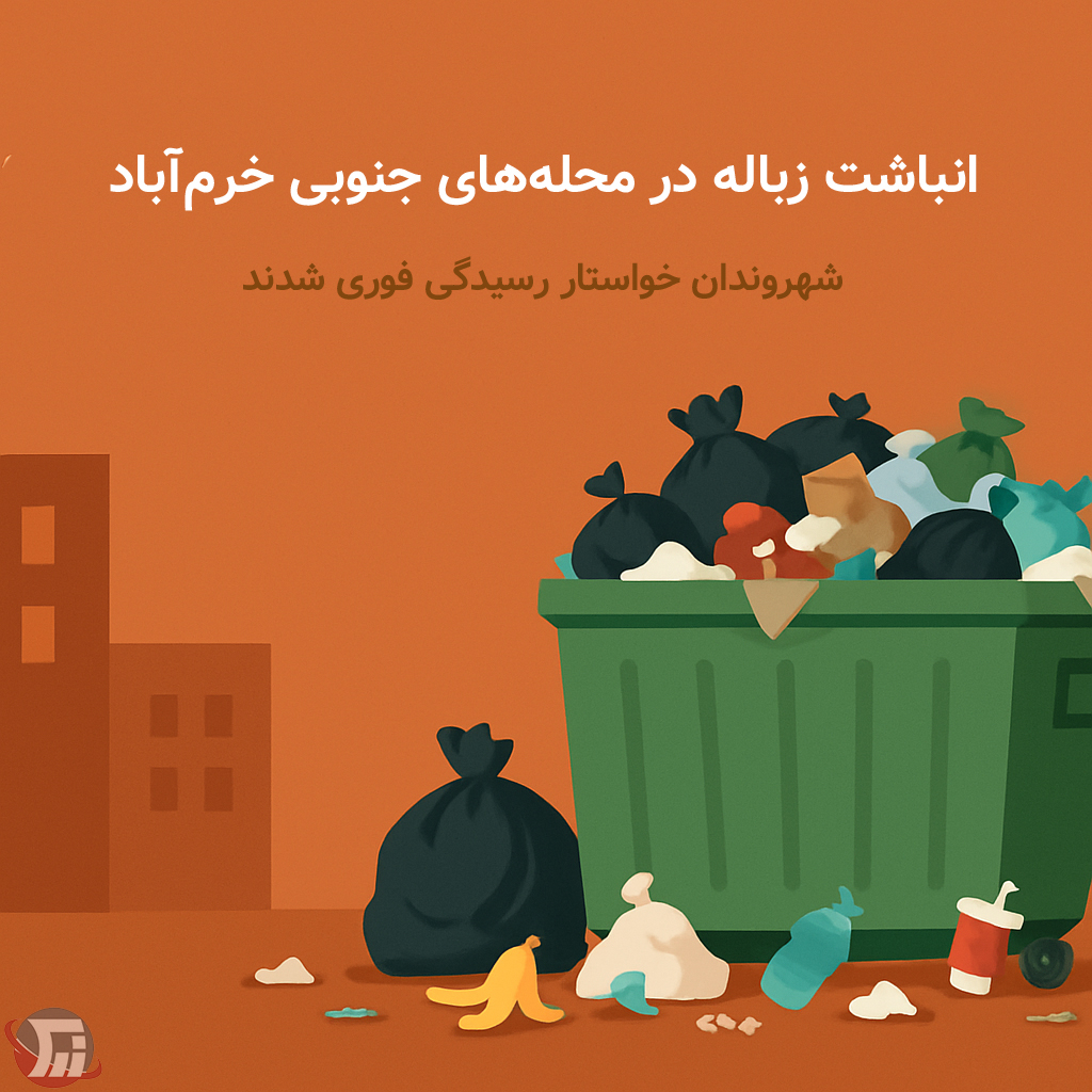 انباشت زباله در محله‌های جنوبی خرم‌آباد